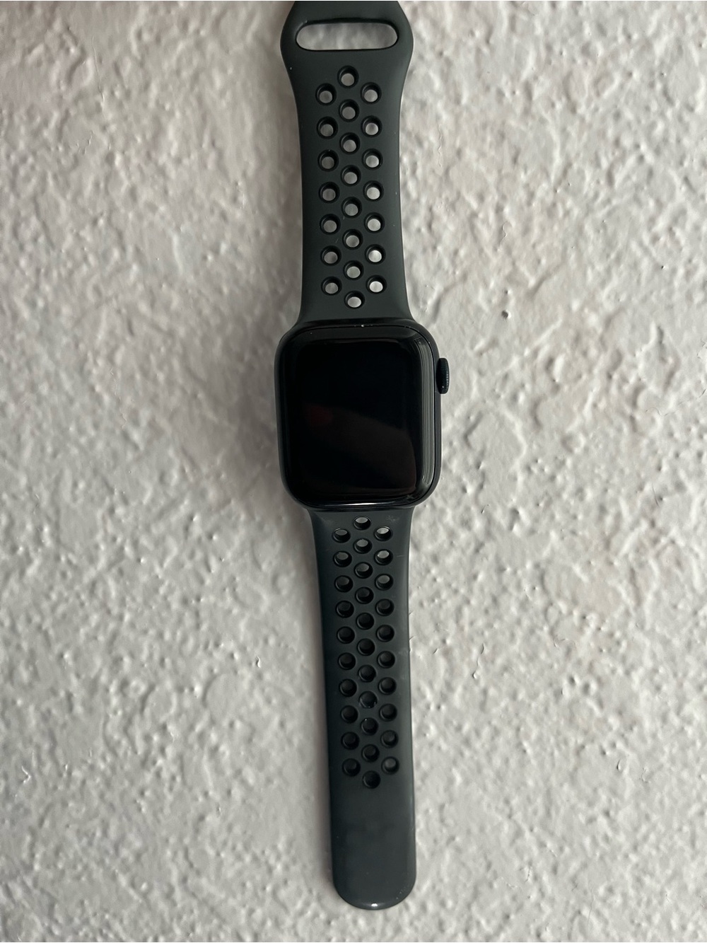 Apple Black Smartwatch with Perforated Sport Band